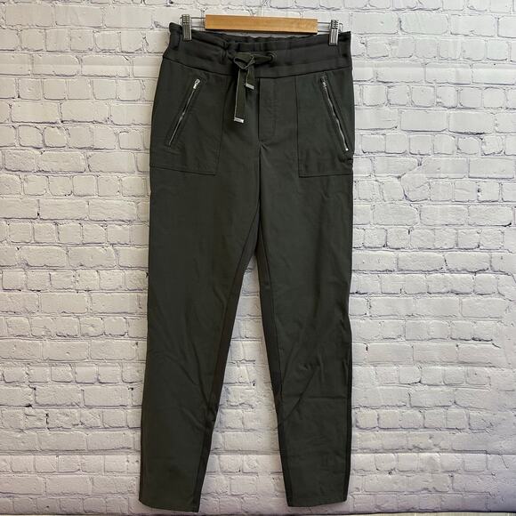 Athleta Headlands Hybrid Pants Gray Zipper Pockets Size 10T Workout Hiking - Picture 1 of 7